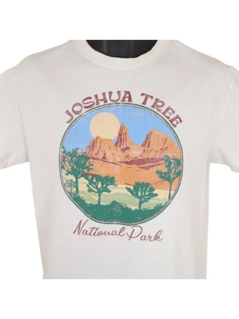 Joshua Tree T Shirt Mens Size Medium White National Park Travel Destination Tee